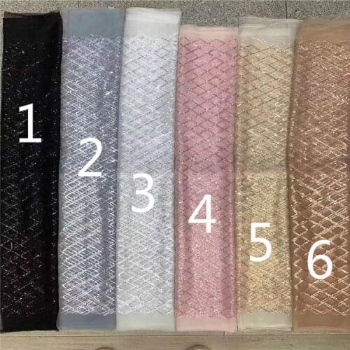 Sequined Mesh Embroidery Lining One-Piece Dress Wedding Dress Lace Fabric Multi-Color Sequined Mesh Fashion Fabric