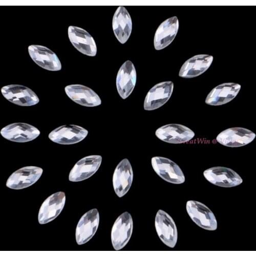 5x10mm Glass HotFix Rhinestones Horse Eye / Leaf DMC Crystals Iron On Hot Fix Crystal Stone For DIY Garment 100pcs/pack