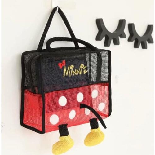 Kawaii Mickey Handbag Bags Girls Mesh Beach Bag Large Beach Tote Bag with Zipper and Multiple Pockets for Beach, Picnic