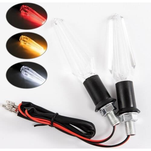 Motorcycle Turn Signal Light Transparent Lamp Body Super Bright Motorcycle Light Bendable Turn Signal Indicators