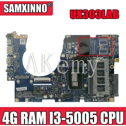 UX303LAB Motherboard 4G RAM I3-5005 CPU For Asus UX303LA UX303LB UX303LN UX303L UX303 Laptop motherboard UX303LAB Mainboard