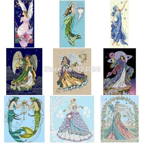 Angel beauty patterns Counted Cross Stitch 11CT 14CT DIY wholesale Chinese Cross Stitch Kits Embroidery Needlework Sets