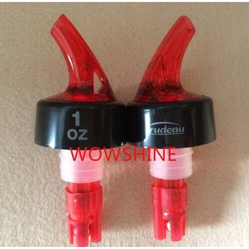ON SALE! Factory free shipping 1 OZ RED measuring wine pourer with logo 10pcs/lot