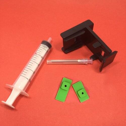 YOTAT Universal DIY CISS Refill Tool + Green Pad + Syringe for HP Canon inkjet Printer