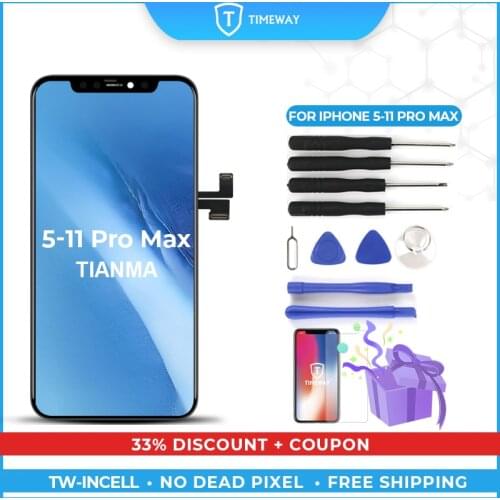 TIANMA For iPhone 5S 6 6S 7 8 Plus LCD Display With 3D Touch Screen Assembly Replacement For iPhone X XR XS Max OLED True Tone