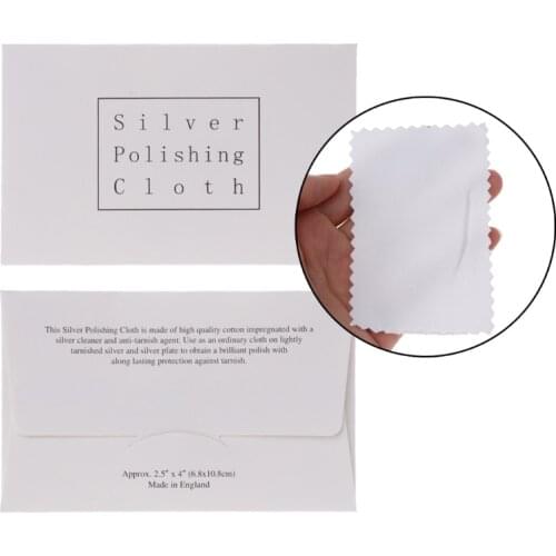 1Pc Cotton Polishing Cloth for Cleaning Silver Gold and Platinum Jewelry Cleaner W0YA