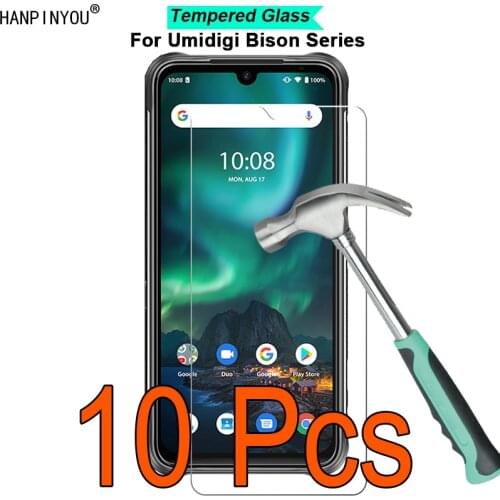 10 Pcs/Lot For Umidigi Bison / 2021 / Pro 9H Hardness 2.5D Toughened Tempered Glass Film Screen Protector Protect Guard