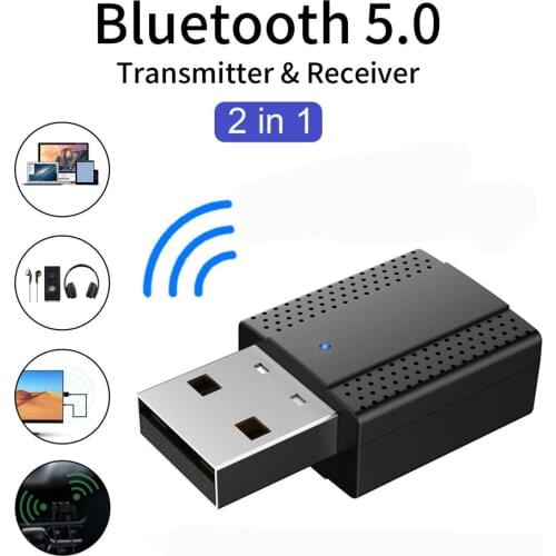 2 in 1 Stereo Bluetooth 5.0 Audio Receiver and Transmitter USB Power 3.5mm AUX Music adapter for Car FM Radio Mp3 Player