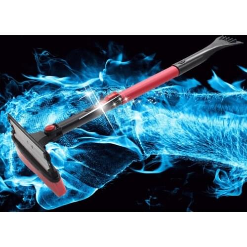 3-In-1 Car Rotating Telescopic Snow Ice Scraper Snow Brush Deicing Shovel Removal Defrost Brush Winter Tools
