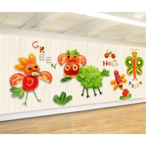 Custom photo 3d wallpaper HD Supermarket Super Cute Fresh Animal Tooling room home decor 3d wall murals wallpaper for walls 3 d