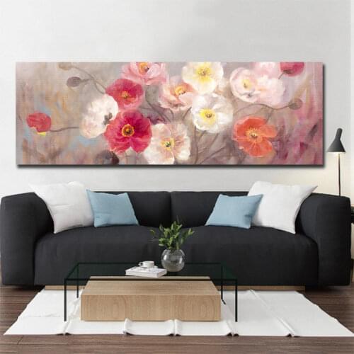 Abstract Modern Pink And White Flower Canvas Painting Fashion Poster Print Wall Art For Living Room Cuadros Home Decor unframed