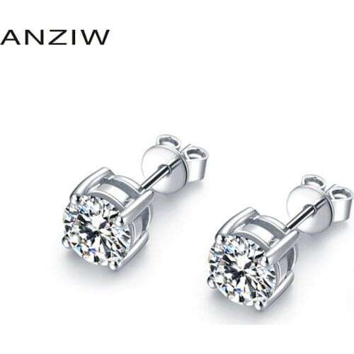 Женские серебрянные серьги Anziw China At AliExpress