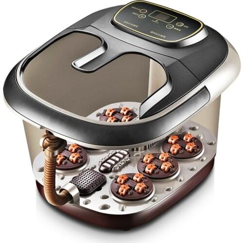 Foot bath artifact footbath household electric massage heating foot bath barrel Wu Hao Yang purple with automatic foot tub