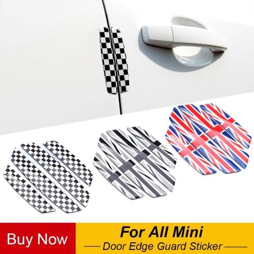 4pcs Car Anti Collision Scratch Protector Auto Barriers Door Edge Guard Sticker For Mini Cooper JCW One Car Styling Accessories