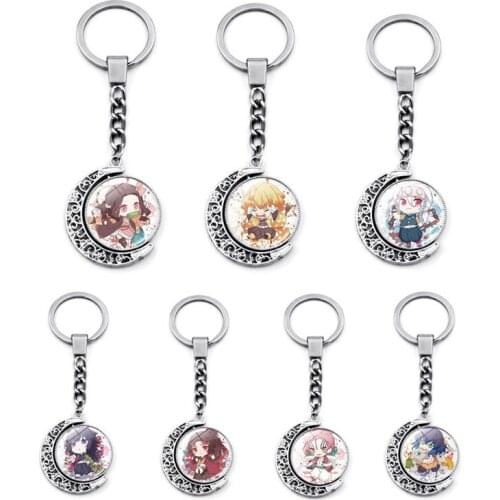 Anime Demon Slayer Keychain Kimetsu No Yaiba Keychain Kamado Tanjirou Kamado-Nezuko Tomioka Giyuu Cute Cartoon Decorate Gifts