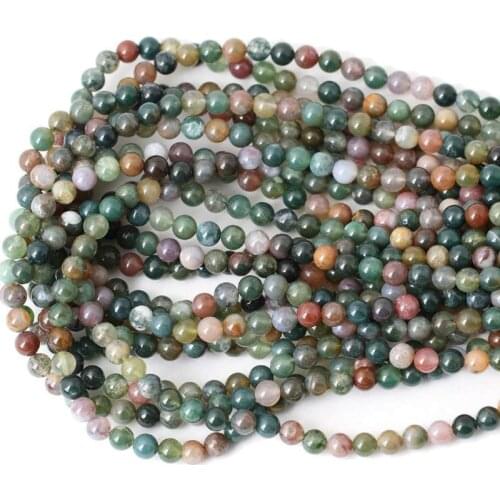 India Agate Bead Naural Loose Spacer Beads 4/6/8/10 Mm for Jewelry Making DIY Bracelet Gift