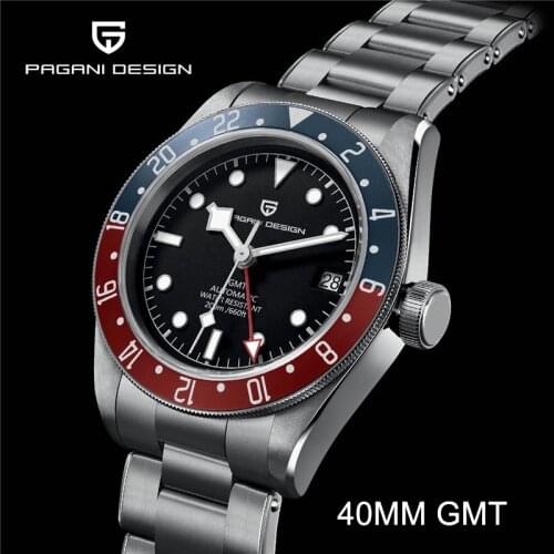 NEW PAGANI Design 2021 BB58 NEW GMT Luxury Sapphire Mechanical Automatic Watch Men Waterproof 200M Stainless Steel Reloj Hombre