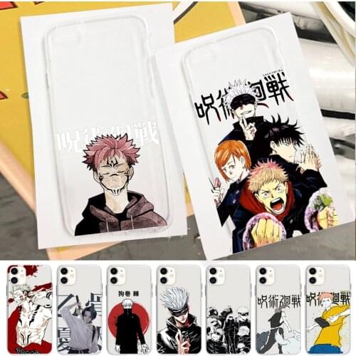 Anime Jujutsu Kaisen Phone Case for IPhone 12 11 Pro Max X XR XS Max 6 7 8 7Plus Se 2020 Silicone Cover Gojo Phone Shell