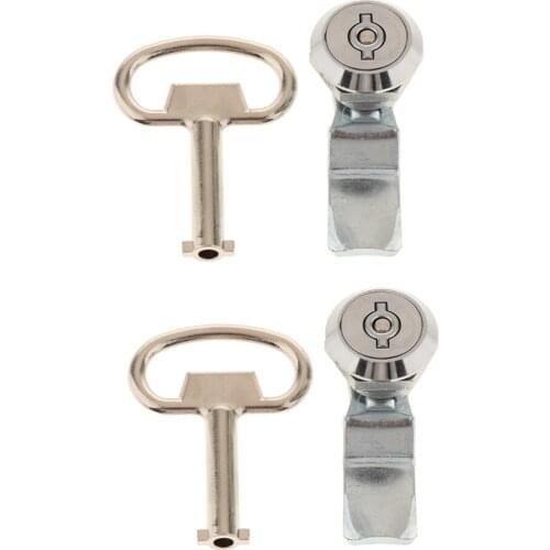 2xFlat Cam Lock Cylinder Latch For Drawer Cabinet Toolbox RV Camper Cam Lock