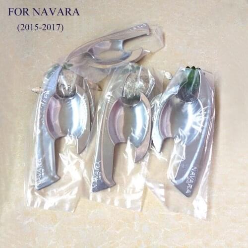 CITYCARAUTO Abs Chrome Door Handle Bowl Insert Trim Cover FIT for Nissan Navara 2015-2017 Car Styling Stickers Accessories