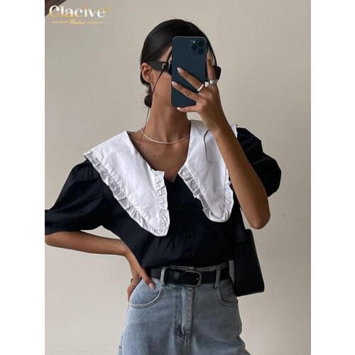 Черные блузки Clacive China At AliExpress