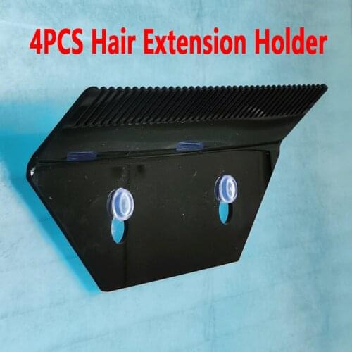 4 PCS Salon Hair Extensions Wigs Display Holder Stand with Suction Hooks