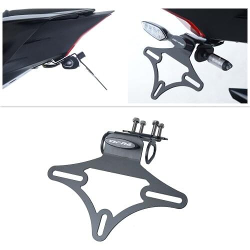 Motorcycle License Plate Holder License Bracket Tail Tidy For Yamaha R6 2017-2020 Black