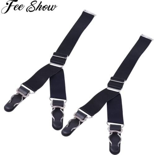 Straight Style & Y Style Elastic Garter Belts Holders Stockings Fastener Suspender with Duck-Mouth Metal or Plastic Clip