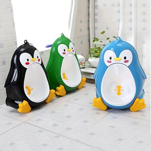 Cute Kids for 8M to 6Y Baby Potty Penguin Childrens Toilet Training Urinal-Boy Stand Hook Pee Trainers Pots