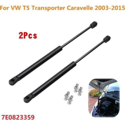 2PCS for -T5 Transporter Caravelle 2003-2015 Bonnet Lifter Gas Strut + 4 Ball