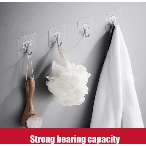 10/5 PCS Hanger Hook Suction Cup Adhesive Wall Vacuum Sucker Heavy Bathroom TransparentLoad Rack Stainless Steel Transparent
