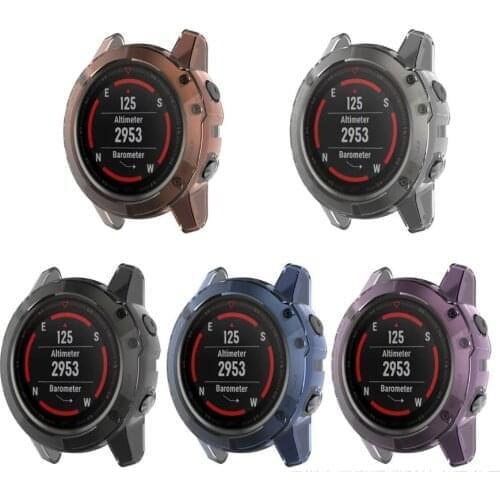 Soft Ultra-Slim Crystal Clear TPU Protector Case Cover For Garmin Fenix 5 / 5 Plus 5s 5x Smart watch accessories Fenix 5x Shell