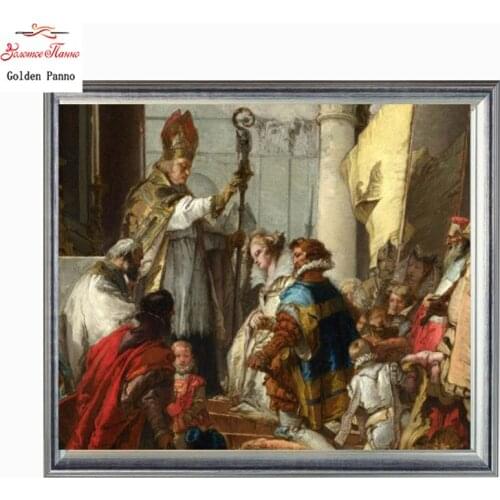 Golden Panno DIY DMC Cross stitch Sets For Embroidery kit 11CT 14CT Religious patterns cross - stitch Home decor Christmas gift