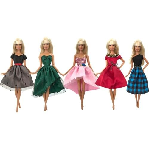 NK 5 PCS Fashion Ballet Dress Party Gown For Barbie Clothes Costume 1/6 Doll Accessories Kids & Baby Dollhouse Toy Girl Gift DZ