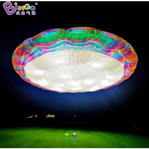 ORIGINAL NEW 6-9m diameter inflatable lighting giant alien ship USD decoration flying disk LED model made to order