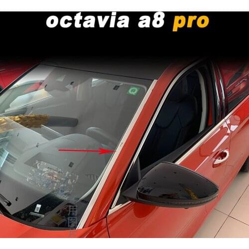 Car Front Window Trim Windshield Side Strip Chrome Styling Decoration for Skoda Octavia Pro A8 2021 2022 Exterior Accessories