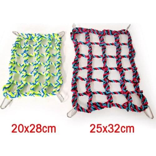 Pet Hammock Toy Hamster Squirrel Hanging Net Rope House Balcony Hammock Weave Climbing Net Parrot Bird Net Pets Supplies