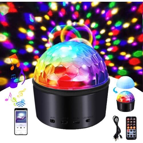 RGB Stage Light Portable DJ Disco Ball Night Lamp For KTV Wedding Party Show 9 Colors Music Club Strobe Light