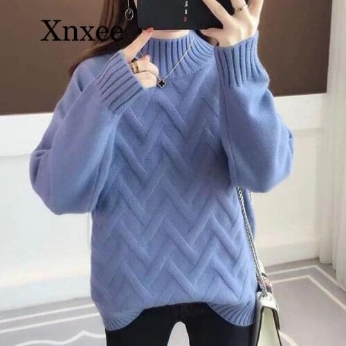 Wool sweater Fall Winter Pullover Sweater Women Long Sleeve Turtleneck Sweater Female Sweaters Long Sleeve Knitted Warm Pullover