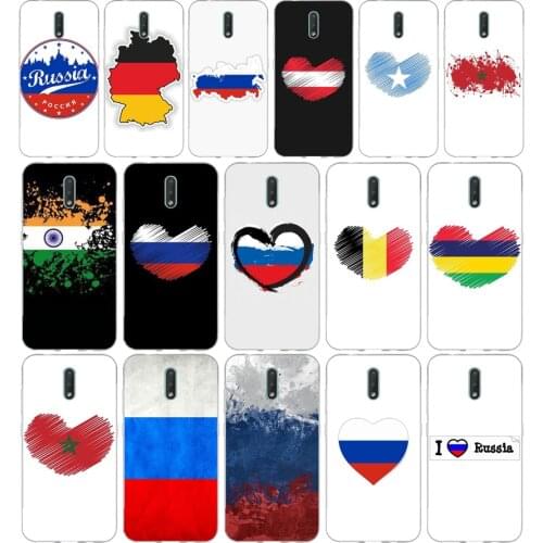 118FG Heart Russian Flag gift Soft Silicone Tpu Cover phone Case for Nokia 2.1 2.3 3 3.1 4.2 5 5.1 Plus 7.2 6 8