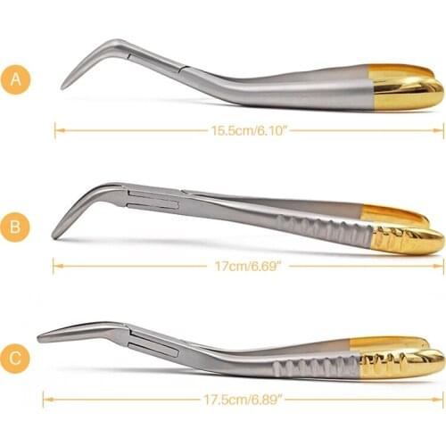 Dental Root Fragment Minimally Invasive Tooth Extraction Forcep Tooth Plier Curved Maxillary Mandibular Universal Dental Tools