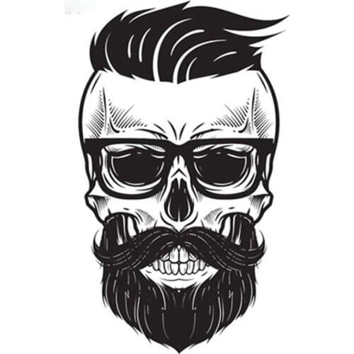 Skull Helmet Vinyl Stickers Cool Auto Moto Bike Car Van Truck Tuning Decal 3D Sticker Styling 13cm*8cm