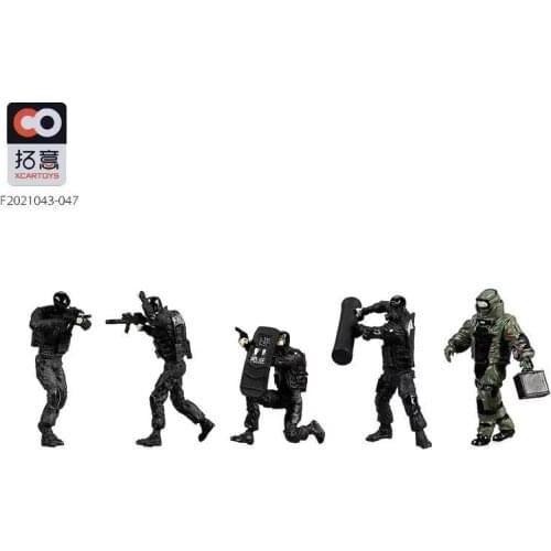 Xcartoys 1/64 Police SWAT Diorama Figures