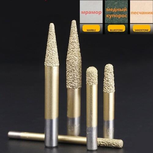 1PCS-Free shipping,CNC solid carbide Diamond stone engraving bit for marble,bluestone and sandstone, bottom relief cone cutter