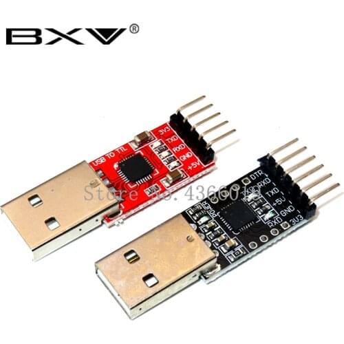 1PCS Red or Black CP2102 USB 2.0 to TTL UART Module Serial Converter STC Replace FT232 Adapter Module 3.3V/5V Power