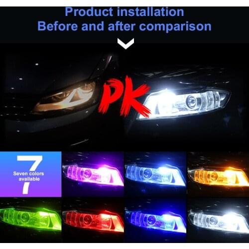 10pcs 7Colors License Plate Light W5W 194 T10 Автомобильные лампы Glass Housing COB LED Bulb Car Accessories Wedge Dome Light