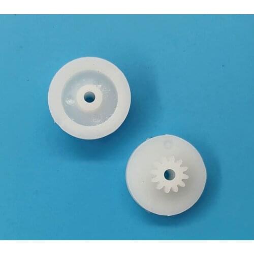 15.5mm Belt Pulley + 12 Tooth 0.5M Plastic Gear Toy Accessories Technology Model Parts