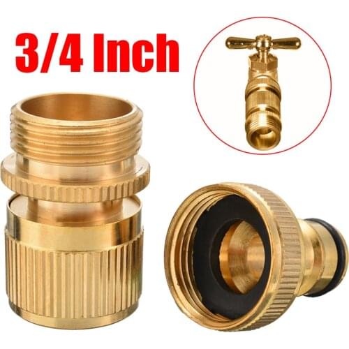 Brass Hose Tap Quick Connector Adapter 3/4 Inch Hose Quick Connect Garden Watering Connectors
