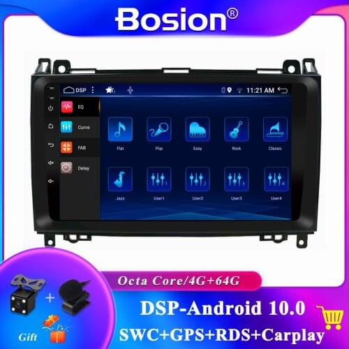 9" Car Multimedia Player 2 Din Car Radio GPS Navi For Mercedes Benz W169/W245-W639/Vito/Viano Carplay DSP BT RDS SWC WIFI 4G+64G