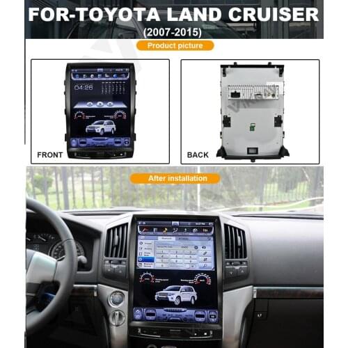 15.6 inch Android Car Radio GPS Navigation For-TOYOTA Land Cruiser 2007-2015 Auto stereo DVD player